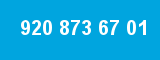 920 873 67 01 920 873 67 01